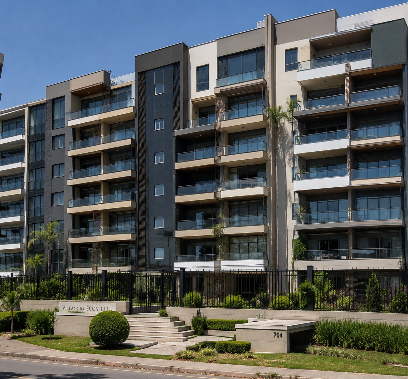 Edifício residencial representando condomínios