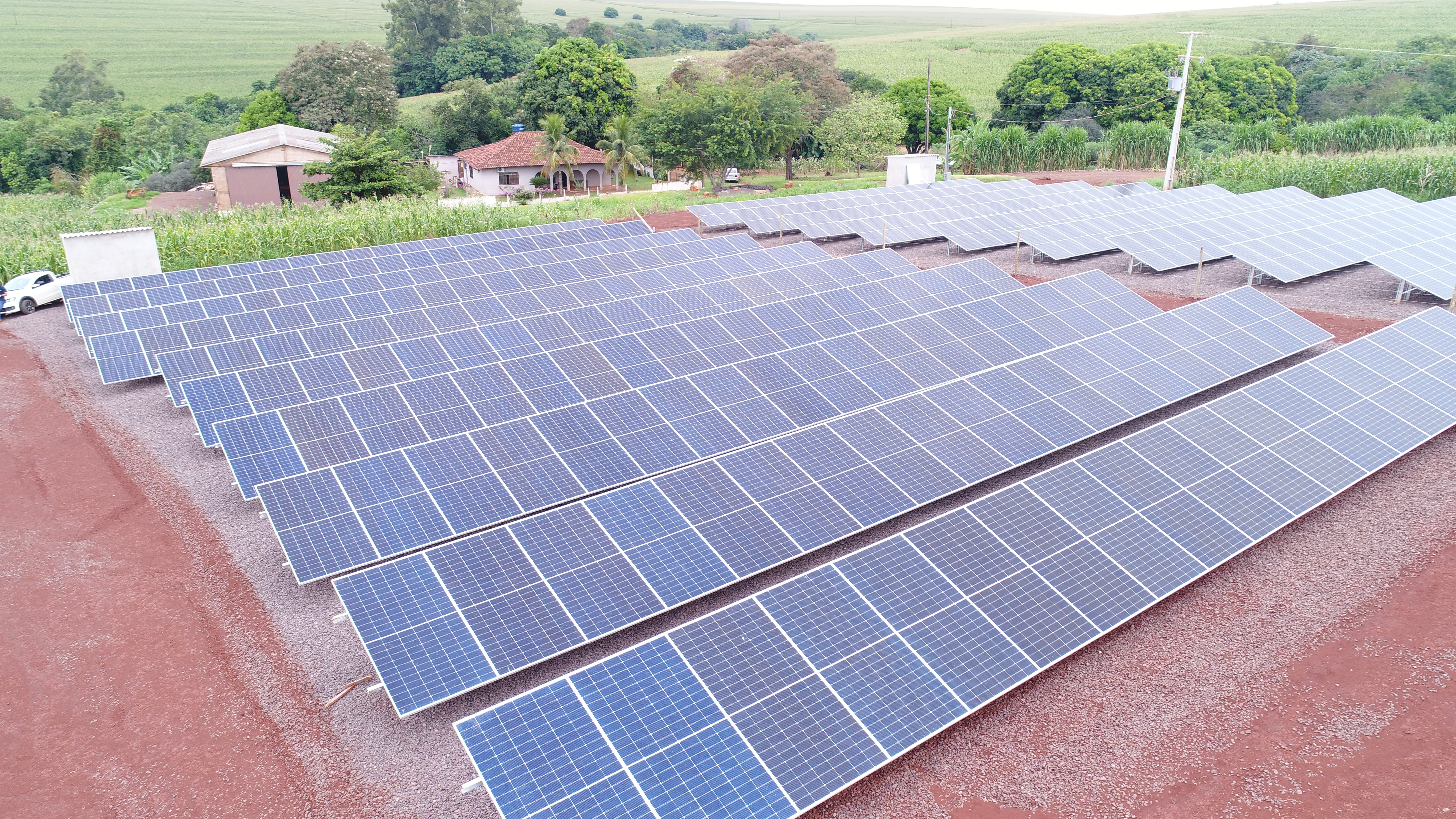 Usina solar em operação